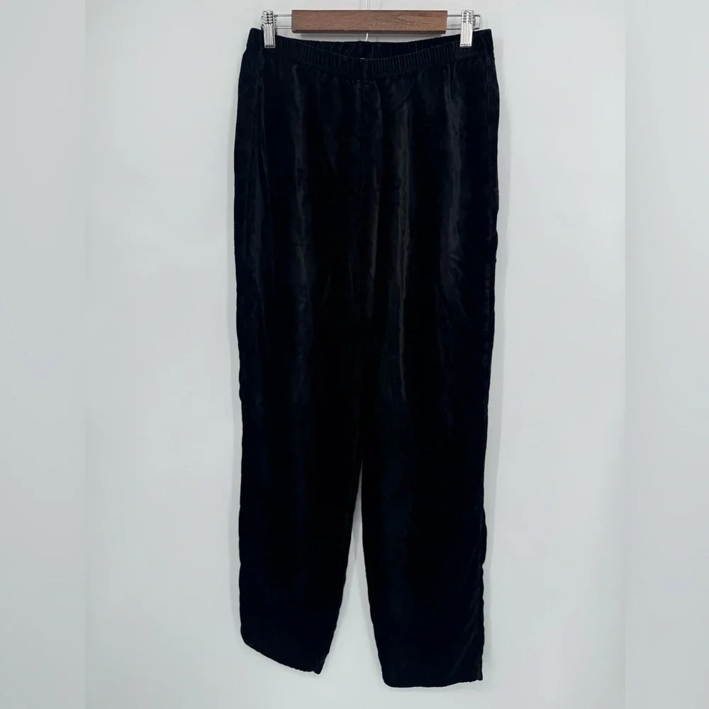 J. Jill Women's Velvet Black Office Career Stretch Neutral Pants Size Large